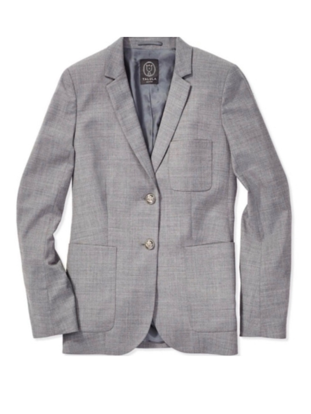 TALULA ARITZIA Dark Gray School Boy Tailored Lapel Two-Button Blazer EXETER SZ 8